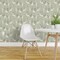 Peel & Stick Wallpaper 2FT Wide Whimsical Bunnies Easter Bunny Woodland Animals Forest Butterflies Sage Green Custom Removable Wallpaper by Spoonflower
